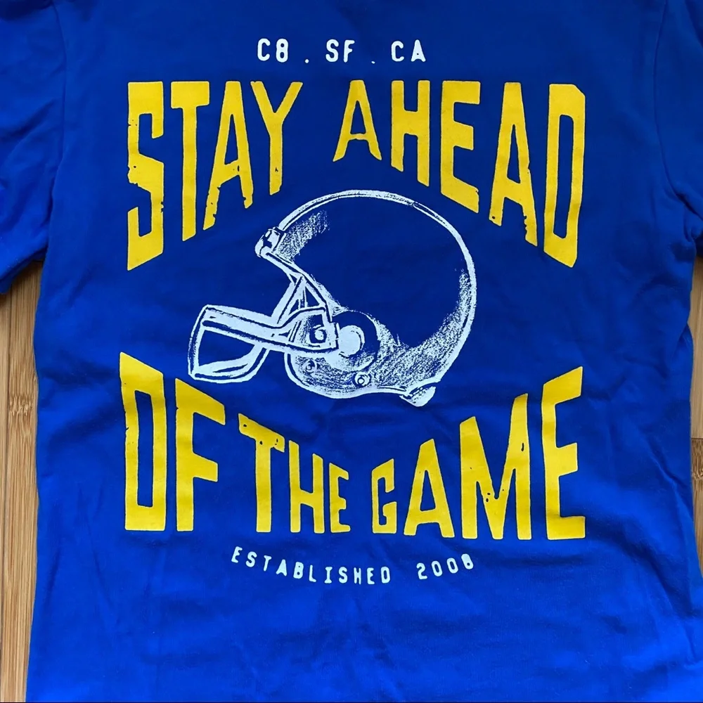 Crazy 8 Blue & Yellow Football Long Sleeve Tee SzM
